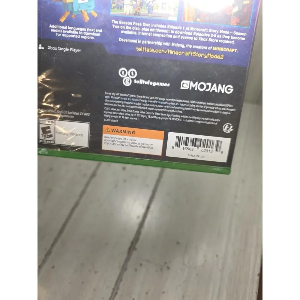 B052 Minecraft Story Mode Season Two Telltale Series Microsoft Xbox One 2017 New